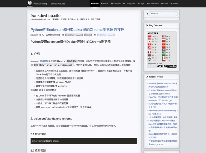 screenshot of Frankdevhub.github.io
