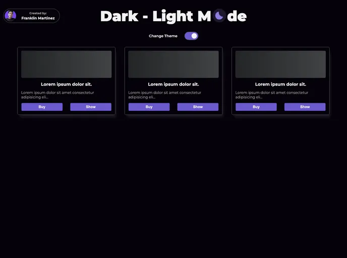 screenshot of Dark Light App