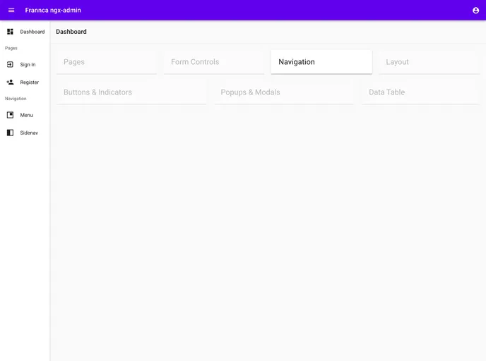 screenshot of Ngx Admin