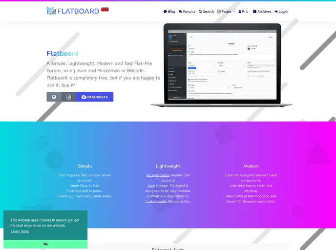 screenshot of Flatboard