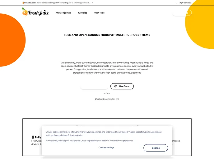Freshjuice Dev Hubspot Theme screenshot