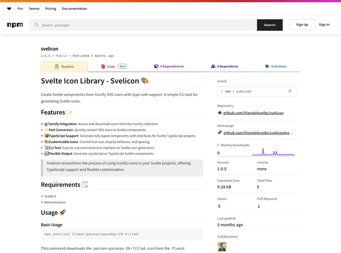 screenshot of Svelicon