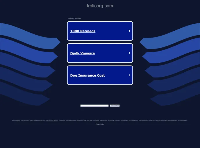 screenshot of Frolic React