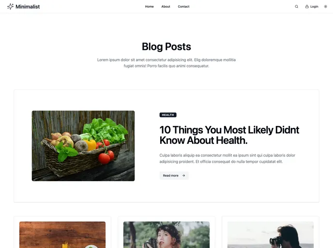 screenshot of Minimalist