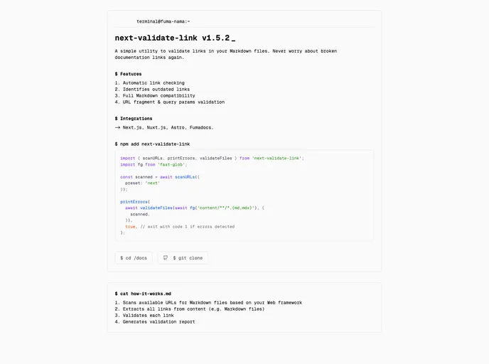 Next Validate Link