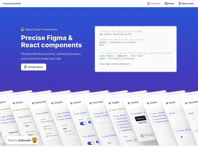 Functional UI Kit screenshot