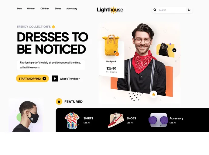 screenshot of Lighthouse Shop