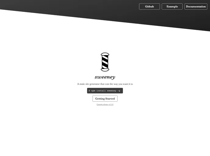 screenshot of Sweeney