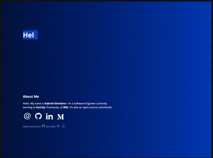 screenshot of Gabrielgiordano.com