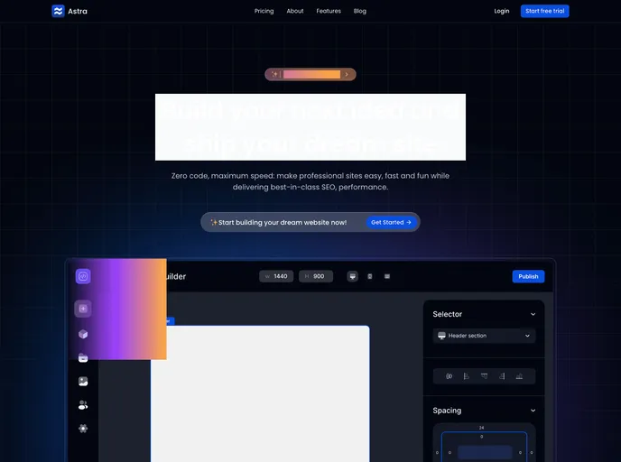 screenshot of Astra AI Builder