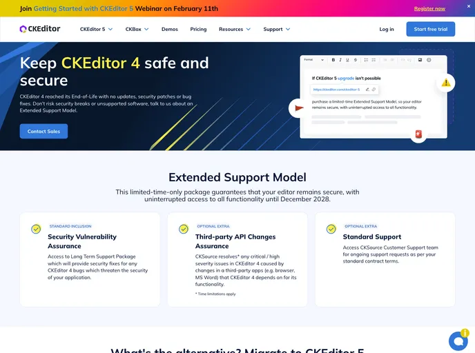 screenshot of Ckeditor