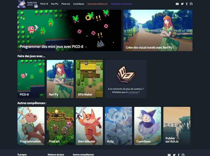 screenshot of Fairedesjeux.fr