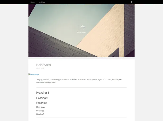 screenshot of Hexo Theme Simplecho
