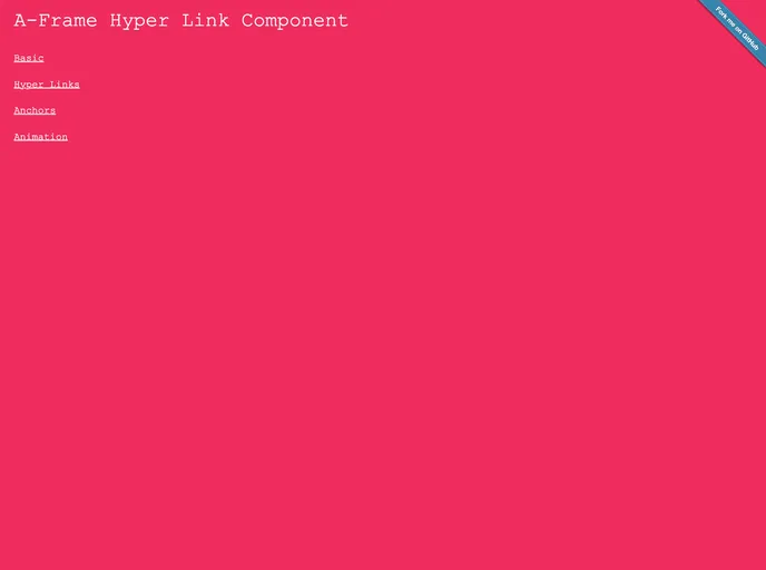 screenshot of Aframe Href Component