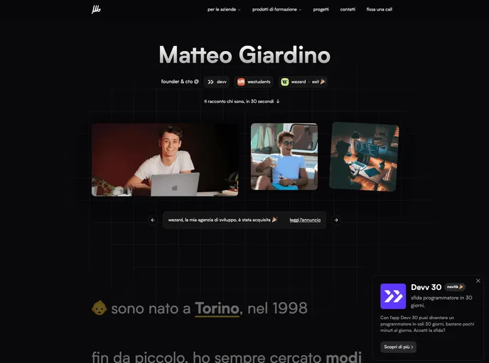 screenshot of Matteogiardino.com