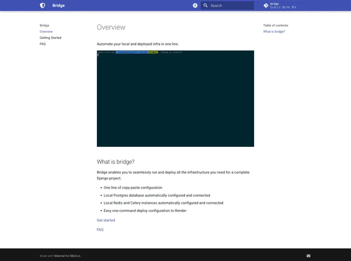 screenshot of Bridge