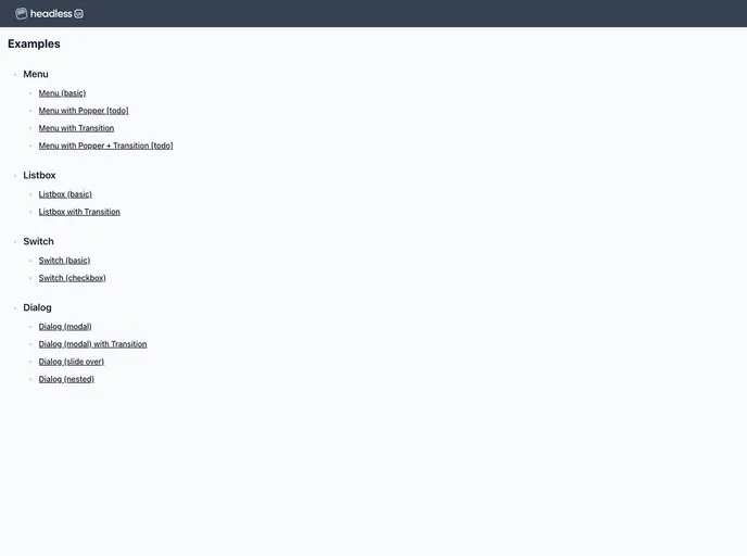 screenshot of Ember Headlessui