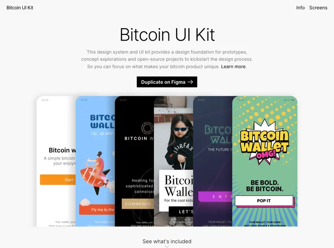 screenshot of Bitcoin Wallet UI Kit