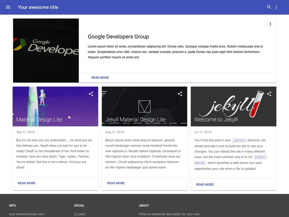 screenshot of Jekyll Mdl