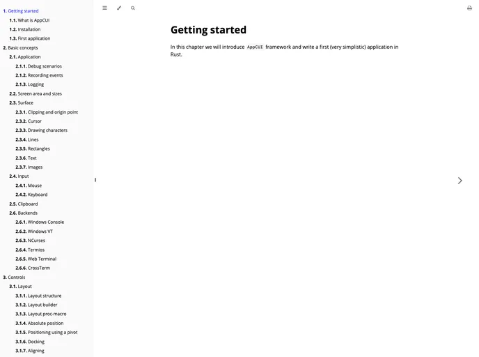 screenshot of AppCUI Rs