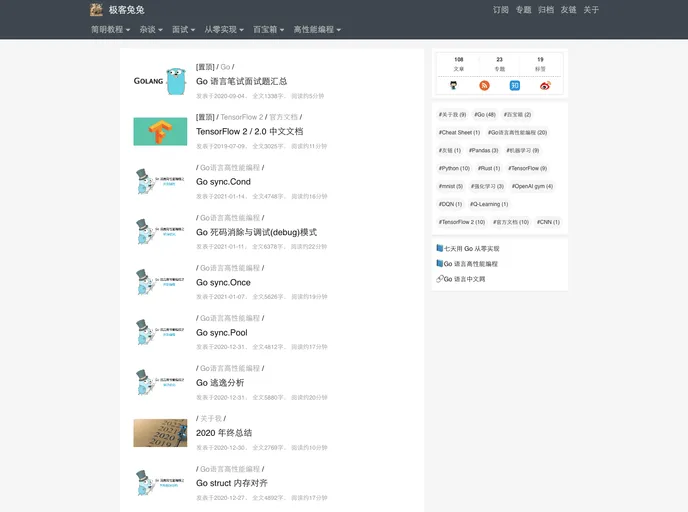 screenshot of Hexo Theme Geektutu