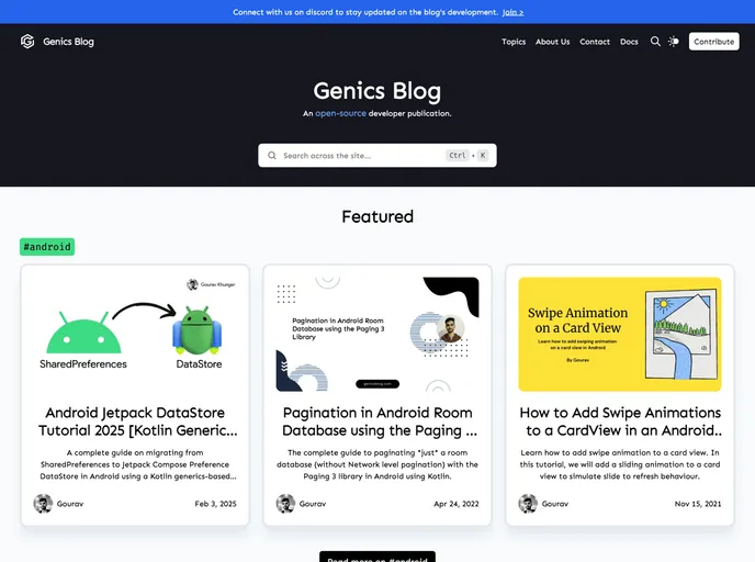 screenshot of Genicsblog.com