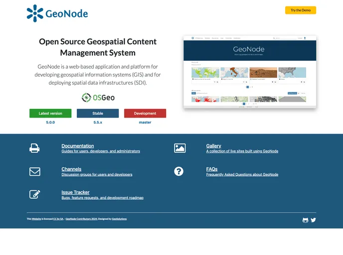 screenshot of Geonode
