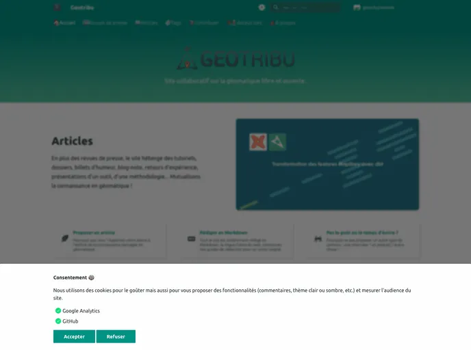 screenshot of Website