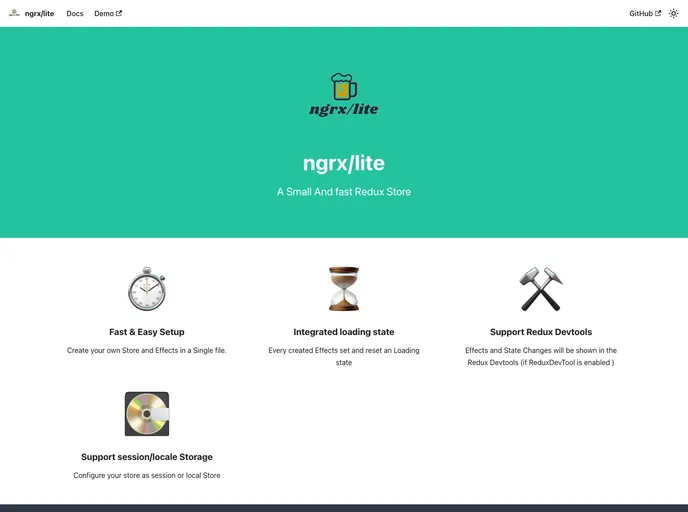 screenshot of Ngrx Lite