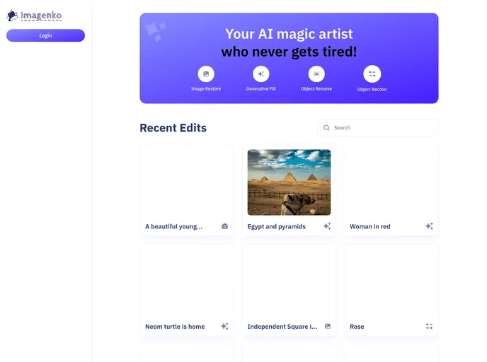 screenshot of Next App AI Saas