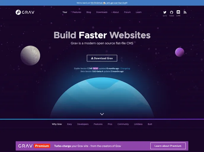 screenshot of Grav Theme Landio