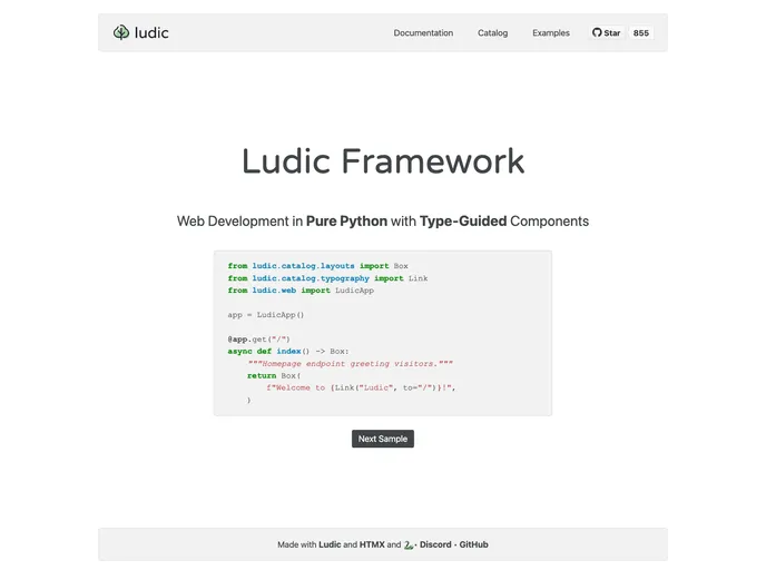screenshot of Ludic