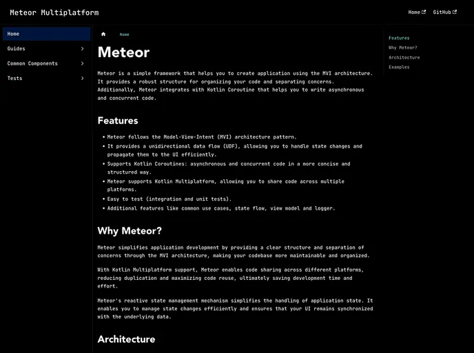 screenshot of Meteor Kmp
