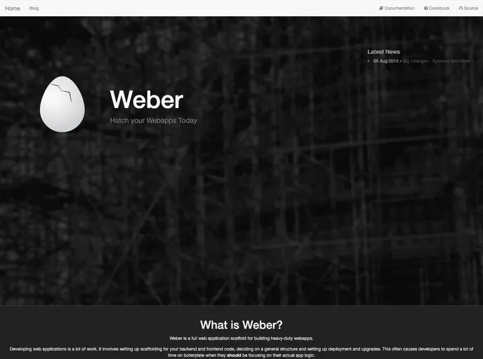 screenshot of Weber