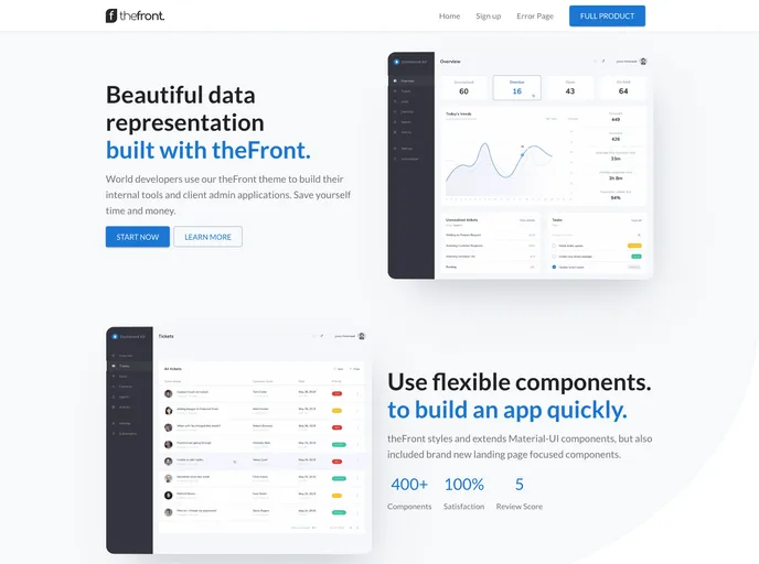 screenshot of Thefront Preview