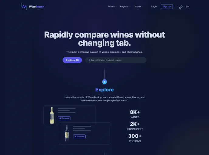 screenshot of Wine Match