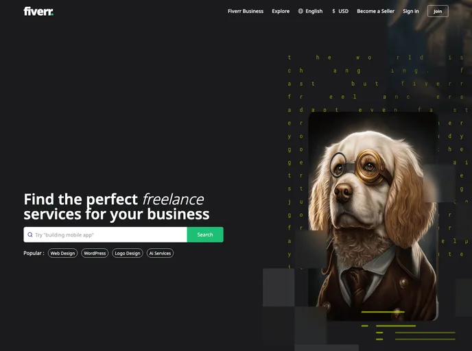 screenshot of Fiverr Clone