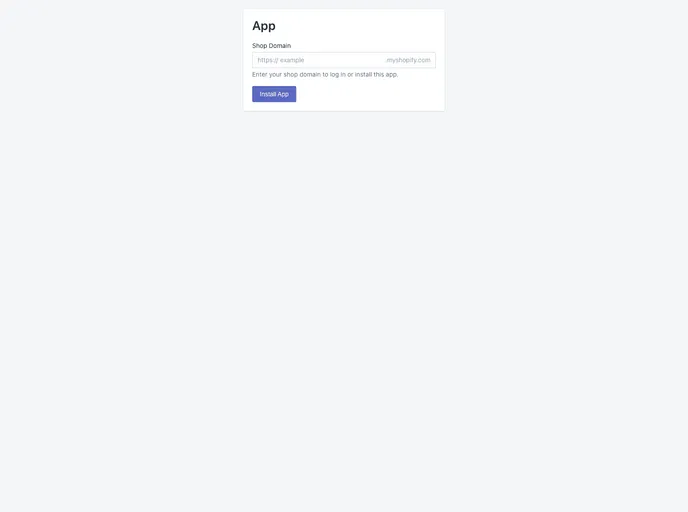 screenshot of Gatsby Starter Shopify App