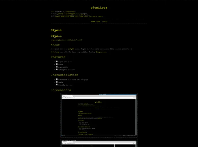 screenshot of Clyell