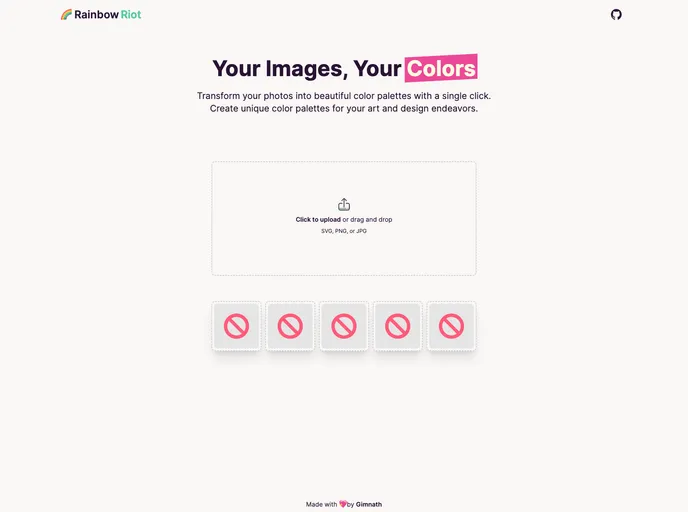 screenshot of Rainbow Riot