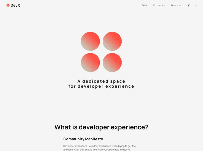 screenshot of Devx Community