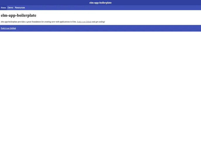 screenshot of Elm App Boilerplate