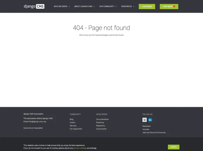 screenshot of Djangocms Bootstrap5