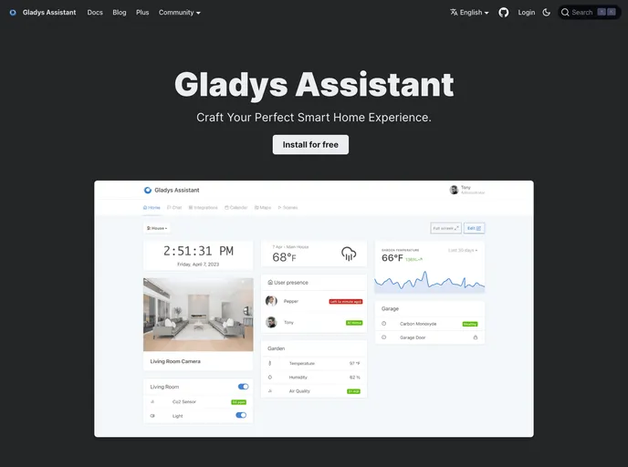 screenshot of V4 Website