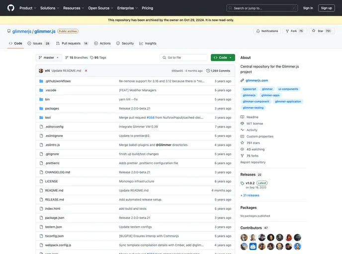 screenshot of Glimmer Component