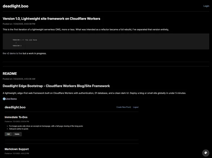screenshot of Deadlight Bootstrap