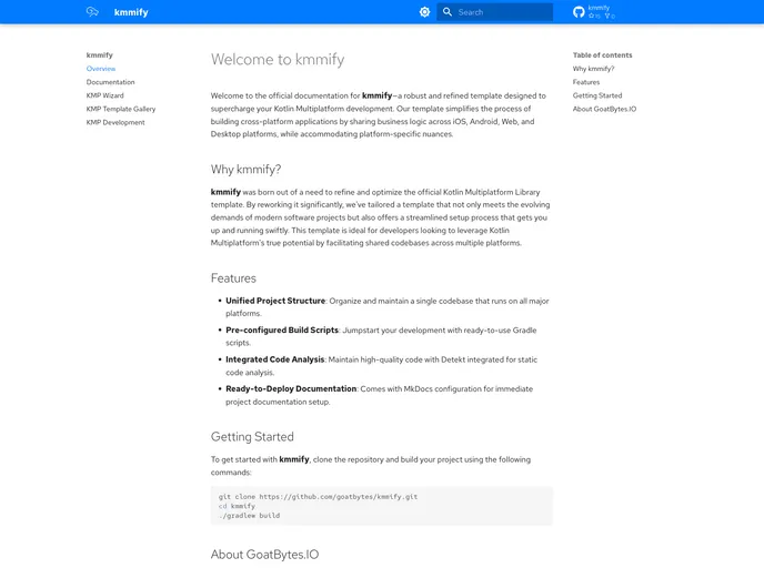 screenshot of Kmmify