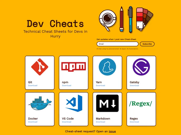screenshot of Dev Cheats