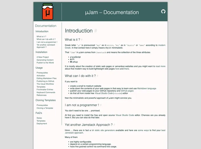 screenshot of Microjam