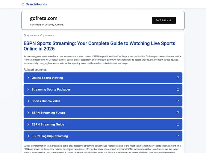 screenshot of Gofreta Admin